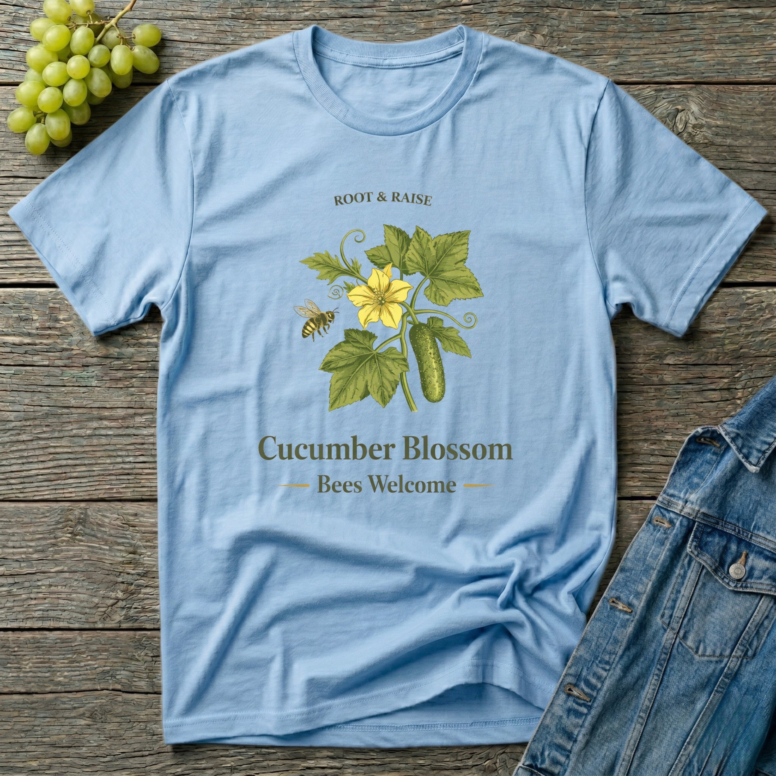 Cucumber Blossom Bees Welcome T-Shirt