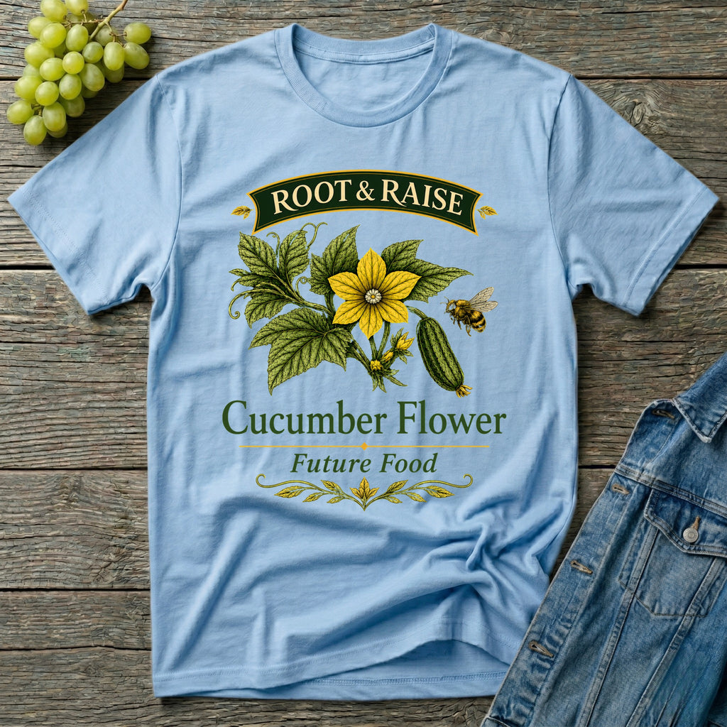 Cucumber Flower Future Food Gardening T-Shirt