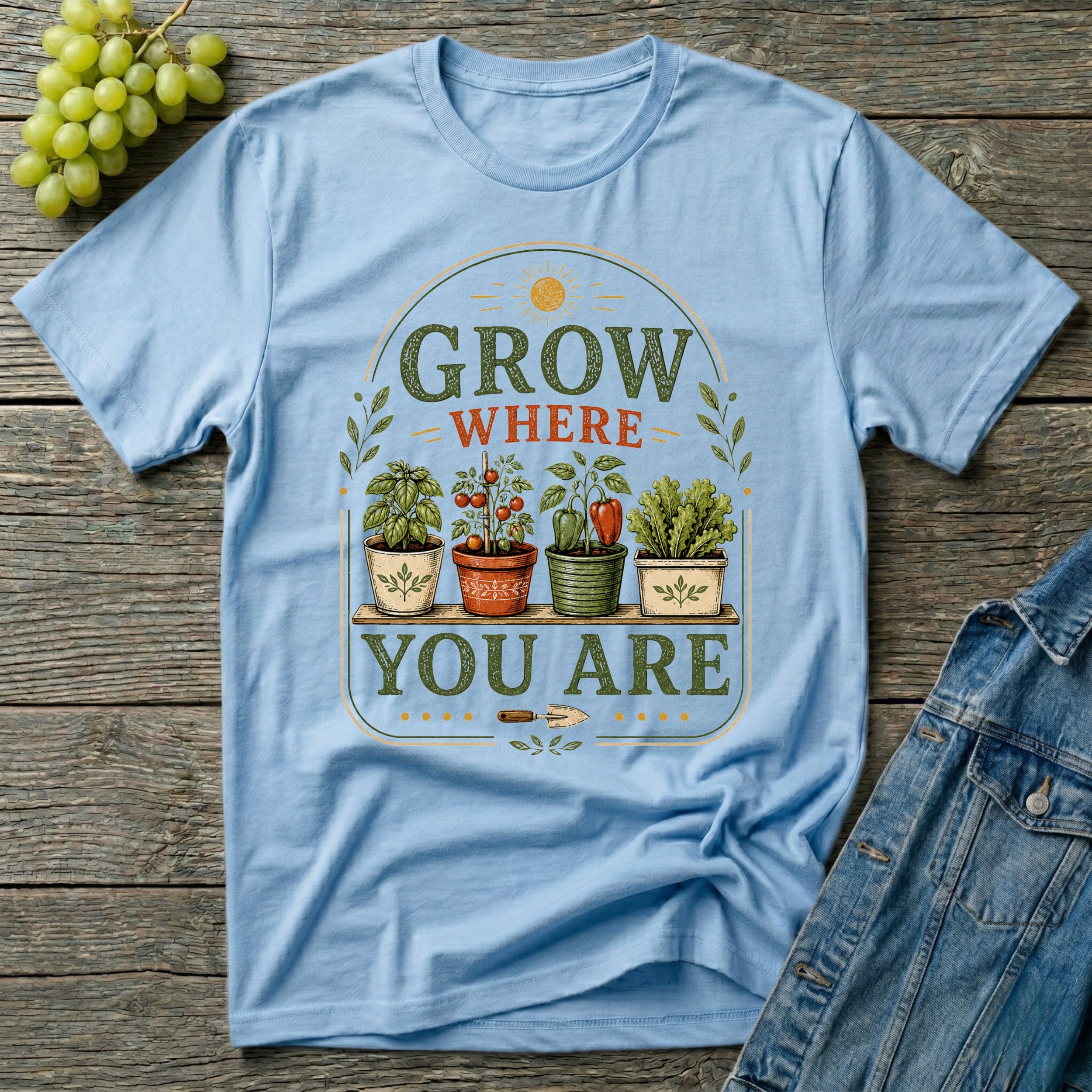 Grow Where You Are Container Gardening T-Shirt
