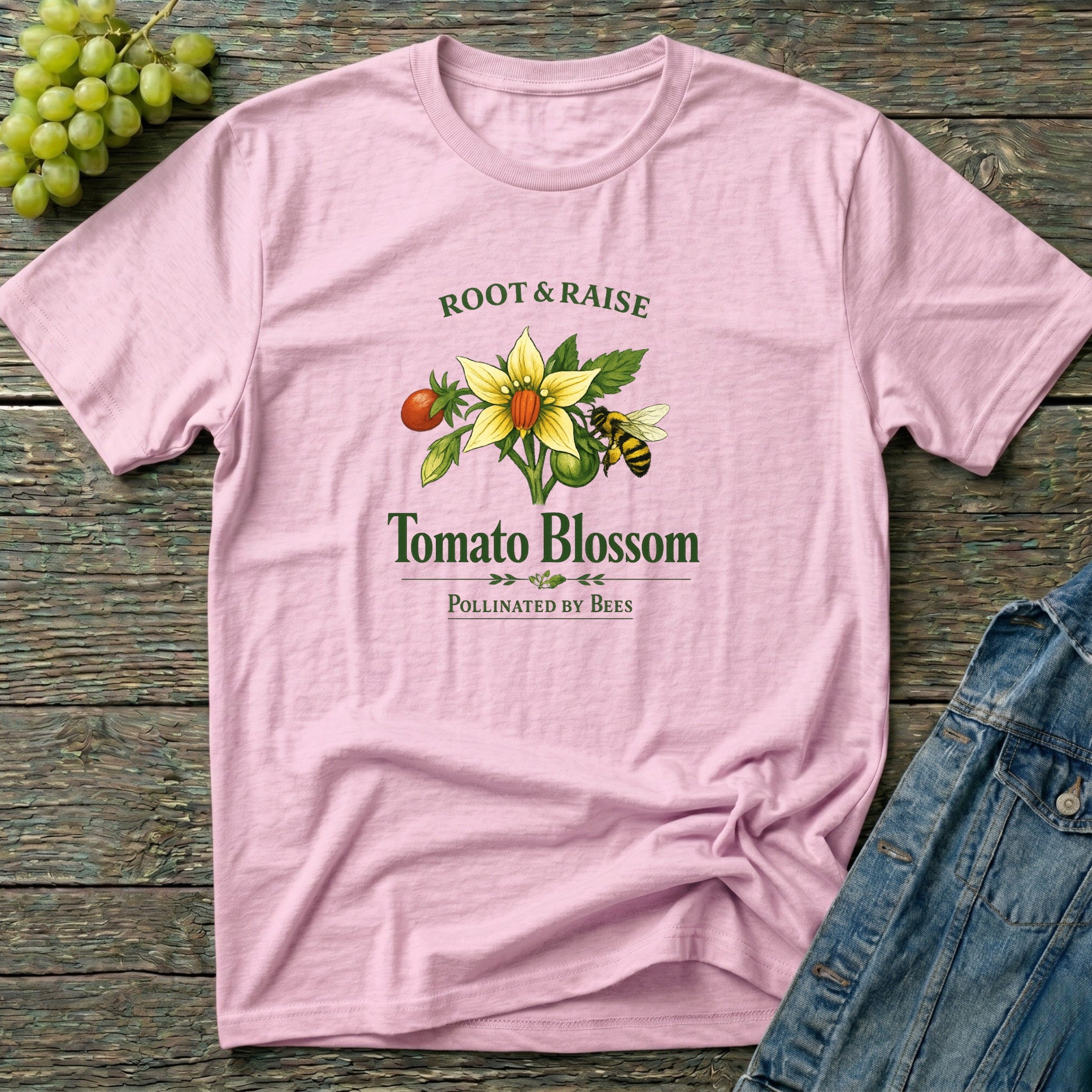 Tomato Blossom Pollinated By Bees T-Shirt