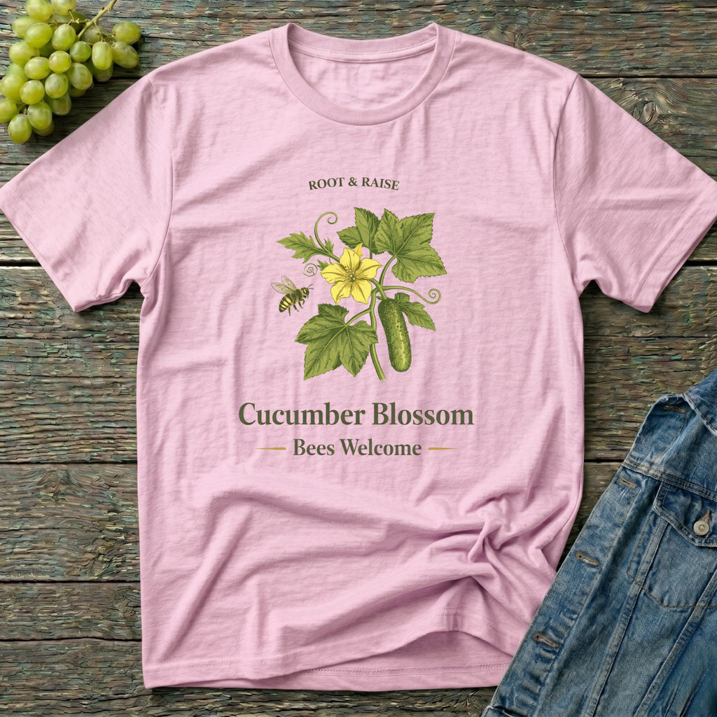 Cucumber Blossom Bees Welcome T-Shirt