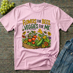 Flowers For Bees Veggies For Me T-Shirt - Illustrated