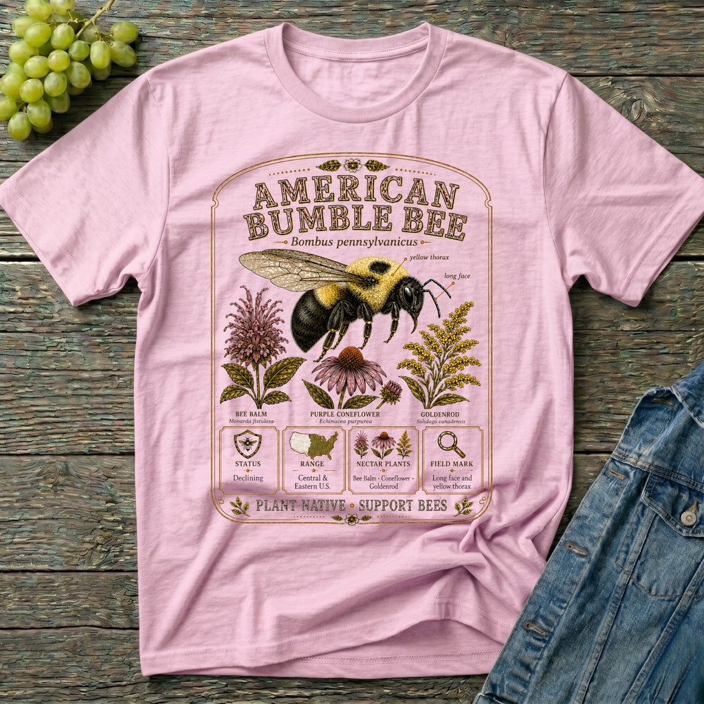 American Bumble Bee Field Guide T-Shirt