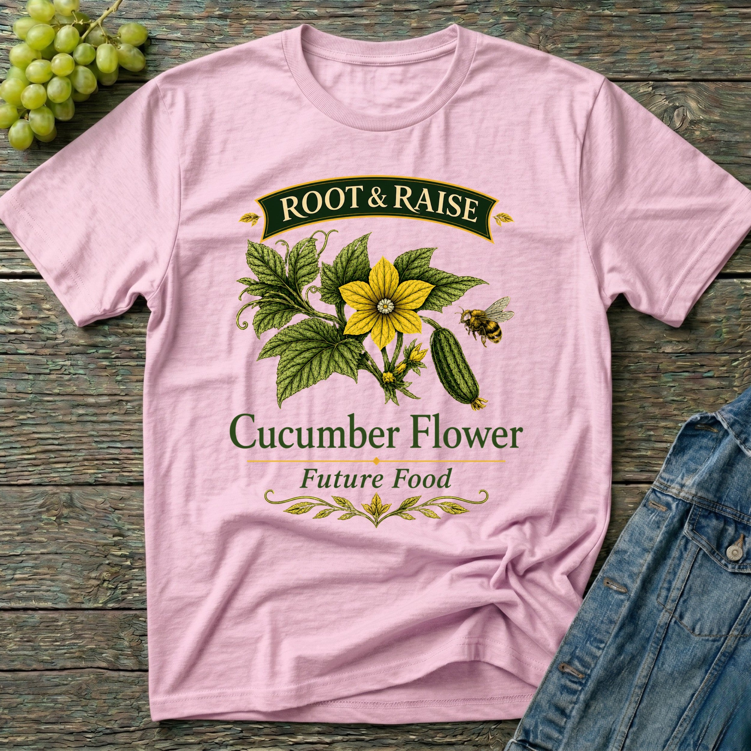 Cucumber Flower Future Food Gardening T-Shirt
