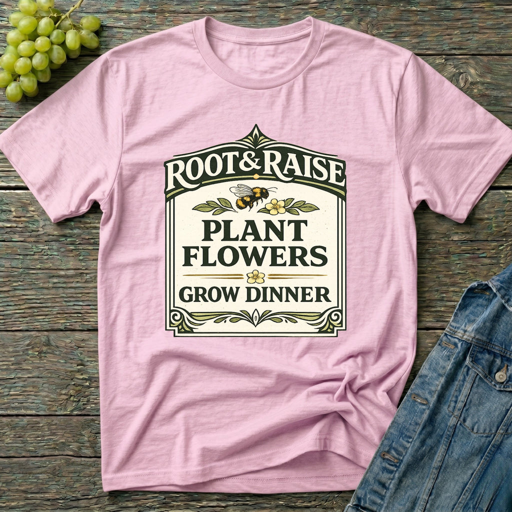 Plant Flowers Grow Dinner T-Shirt - Vintage