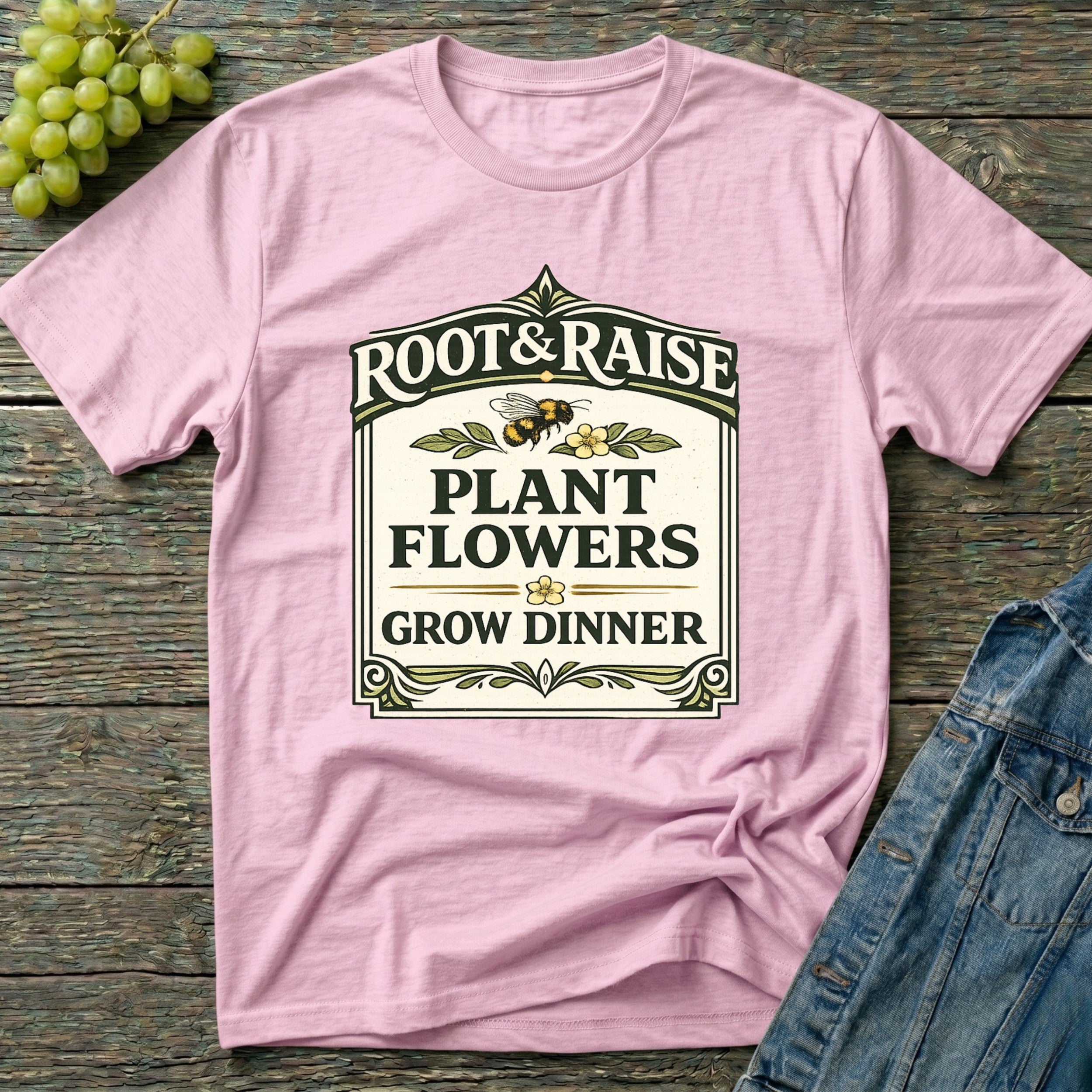 Plant Flowers Grow Dinner T-Shirt - Vintage