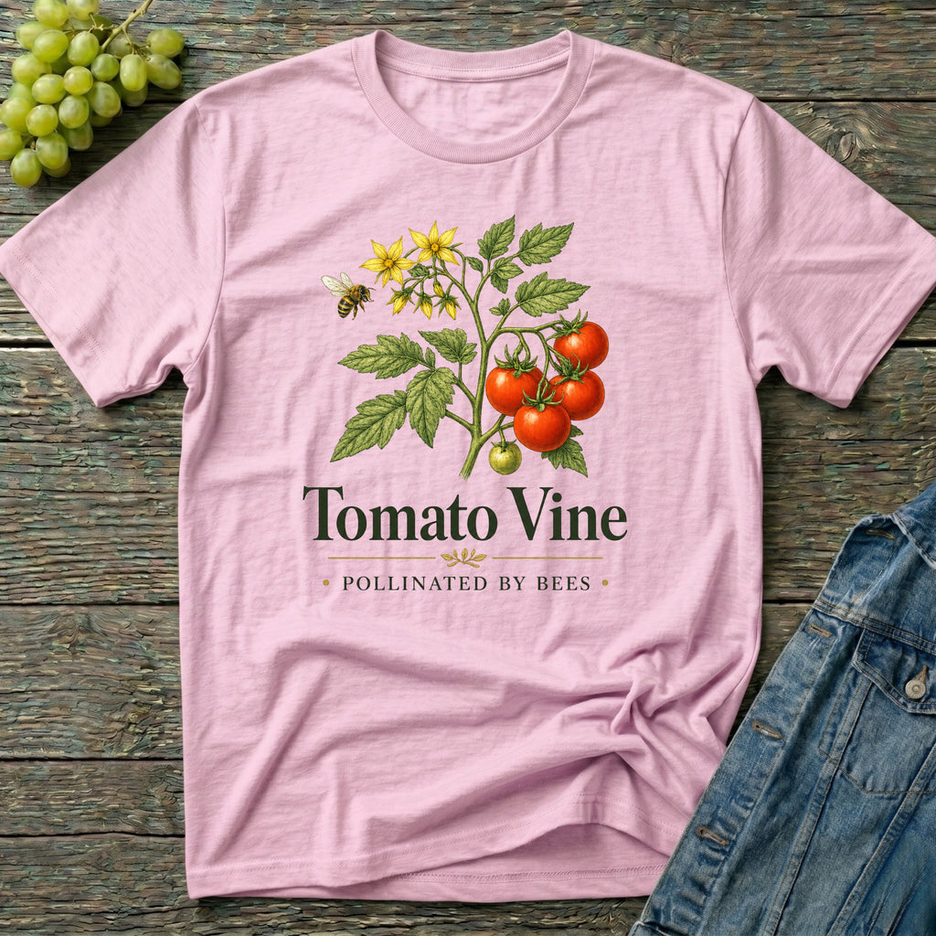 Tomato Vine Pollinated by Bees Gardening T-Shirt