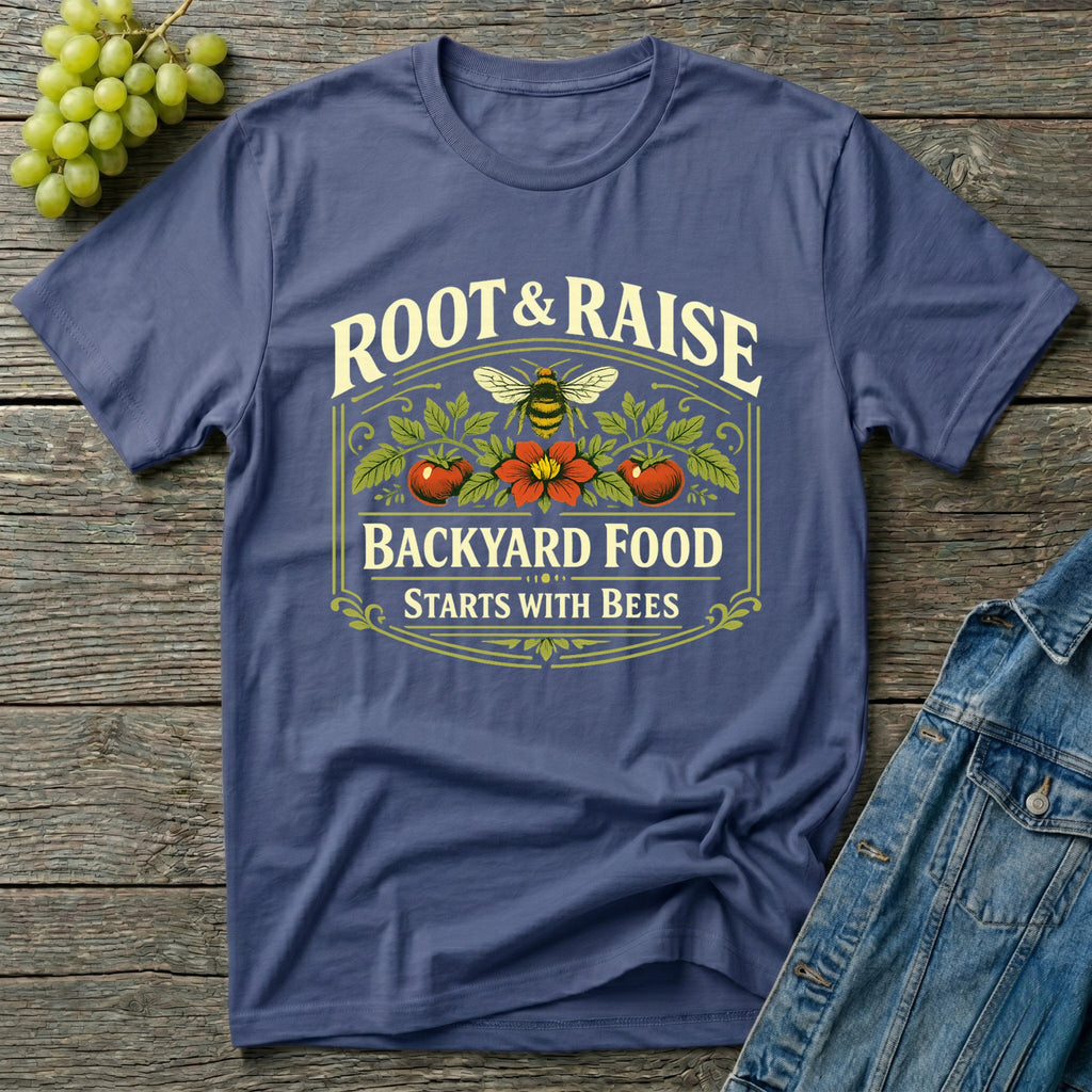 Backyard Food Starts With Bees T-Shirt - Vintage