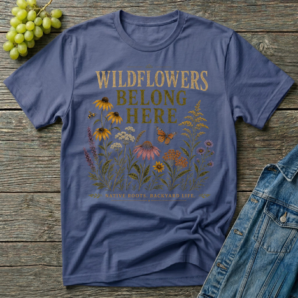 Wildflowers Belong Here Native Plant T-Shirt