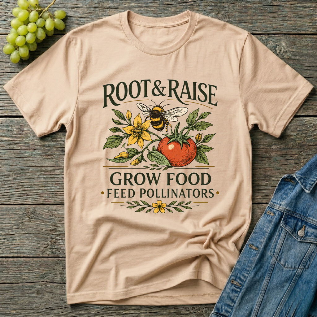 Grow Food Feed Pollinators Art T-Shirt