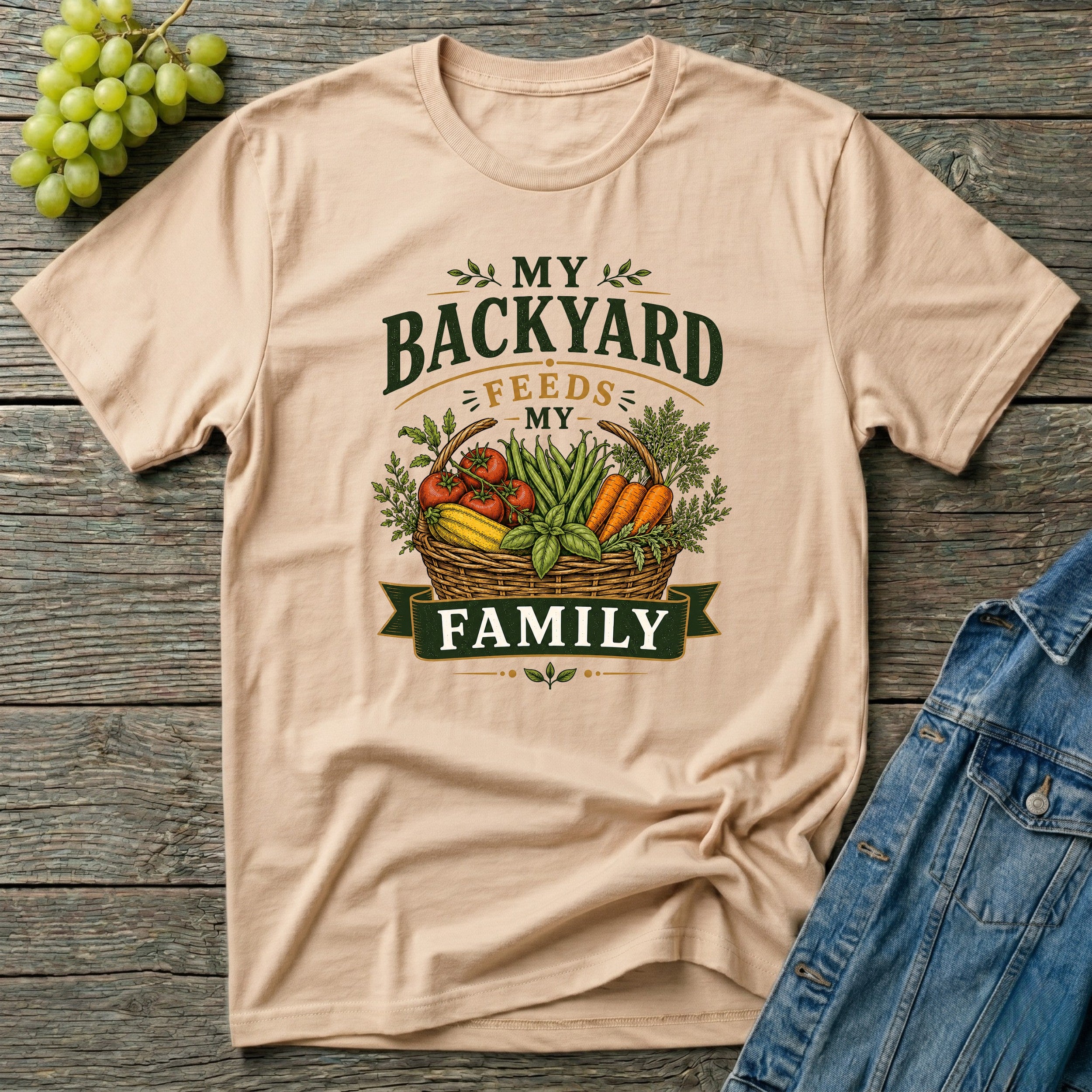 My Backyard Feeds My Family Vegetable Garden T-Shirt