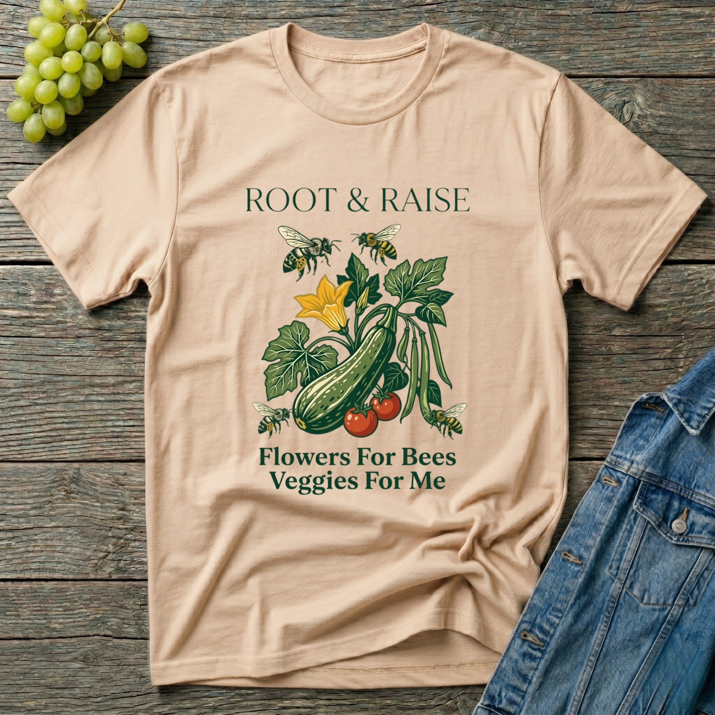 Flowers For Bees Veggies For Me T-Shirt