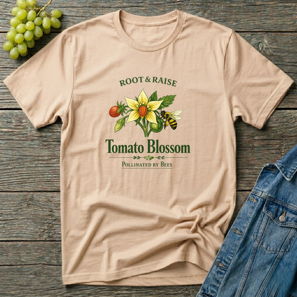 Tomato Blossom Pollinated By Bees T-Shirt