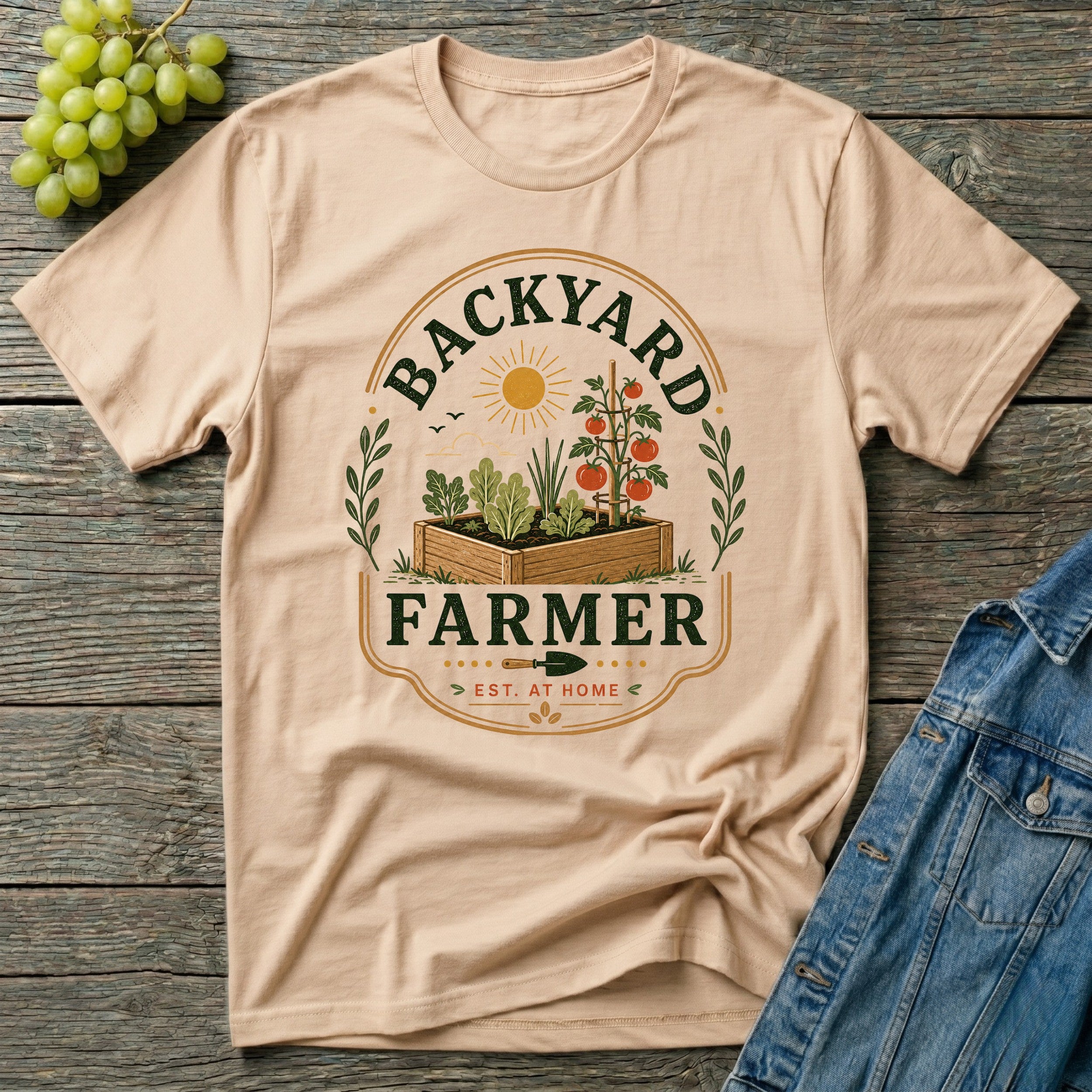 Backyard Farmer Est. At Home Gardening T-Shirt