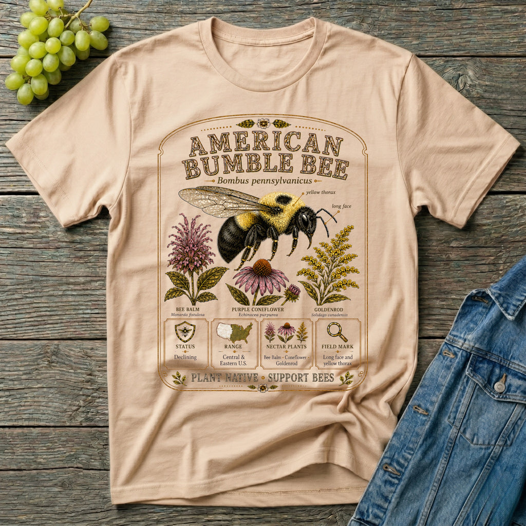 American Bumble Bee Field Guide T-Shirt