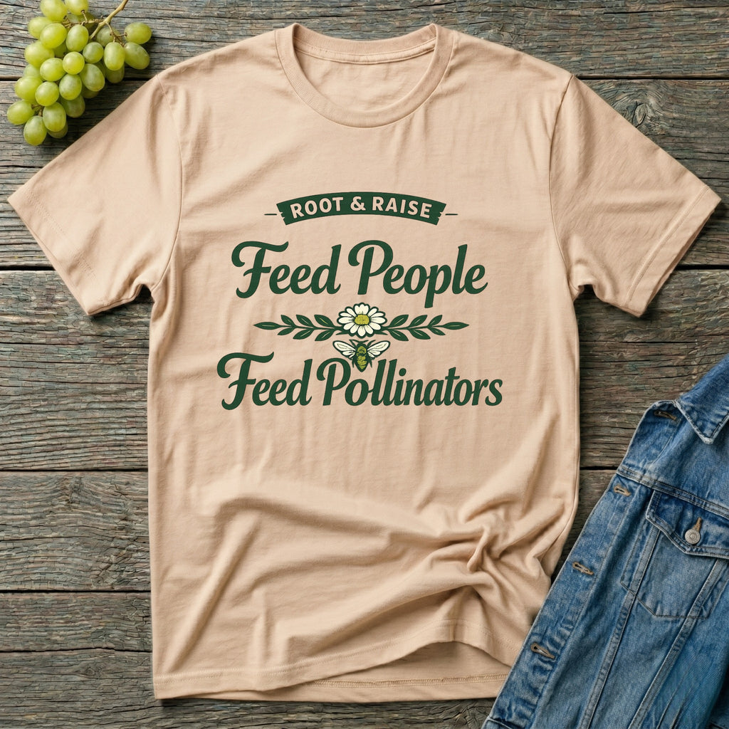 Feed People Feed Pollinators T-Shirt - Heirloom