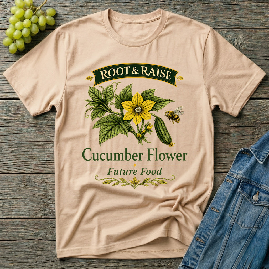 Cucumber Flower Future Food Gardening T-Shirt