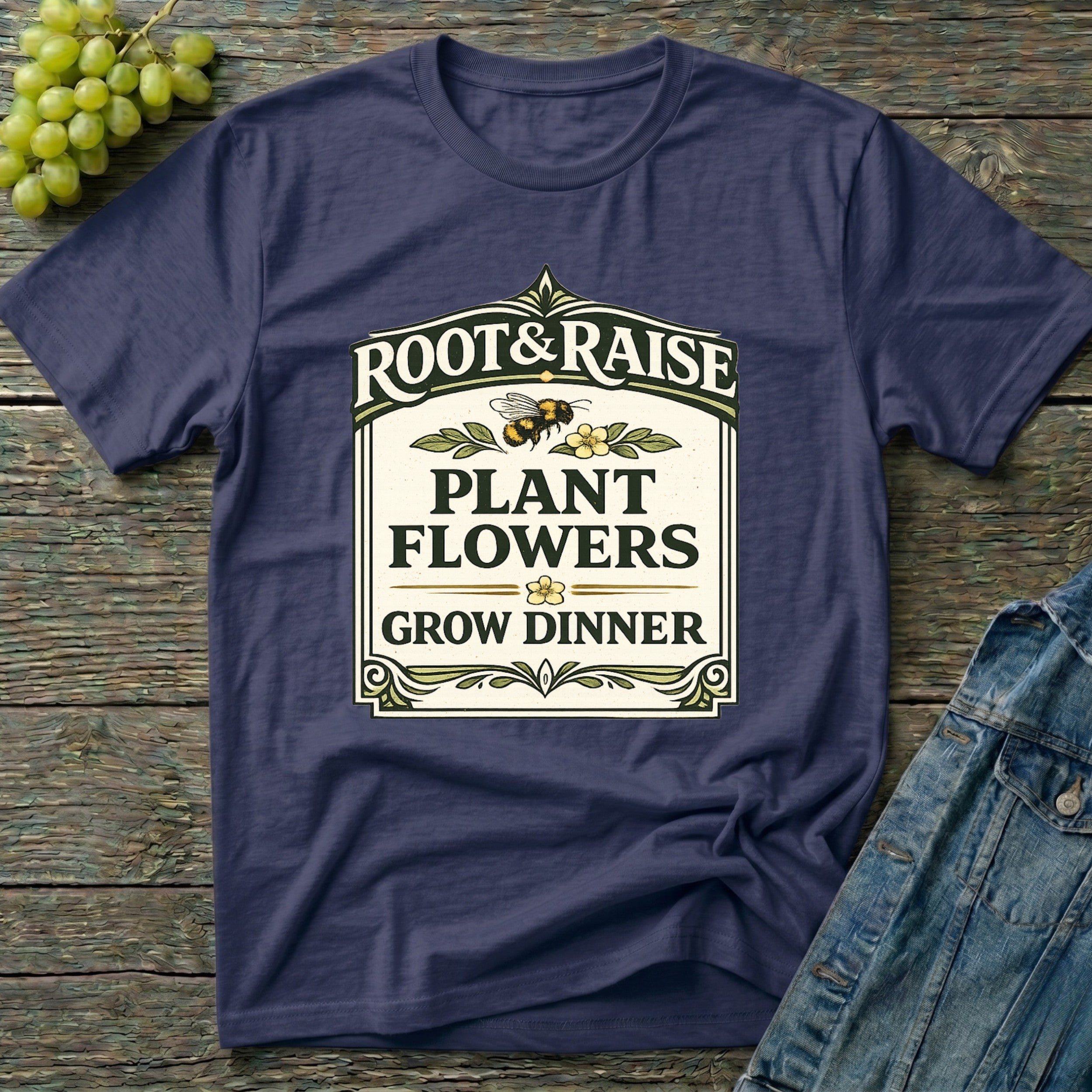 Plant Flowers Grow Dinner T-Shirt - Vintage
