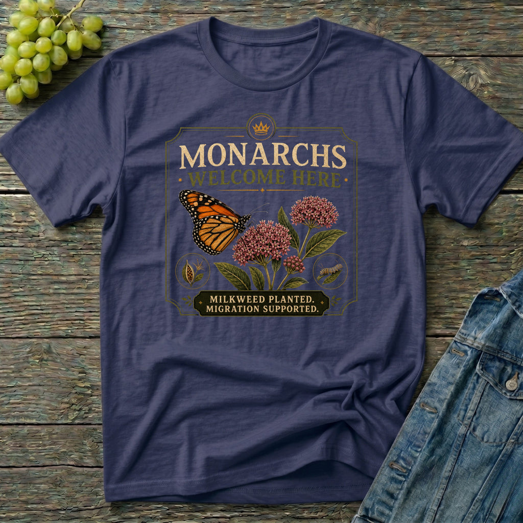 Monarchs Welcome Here Milkweed T-Shirt