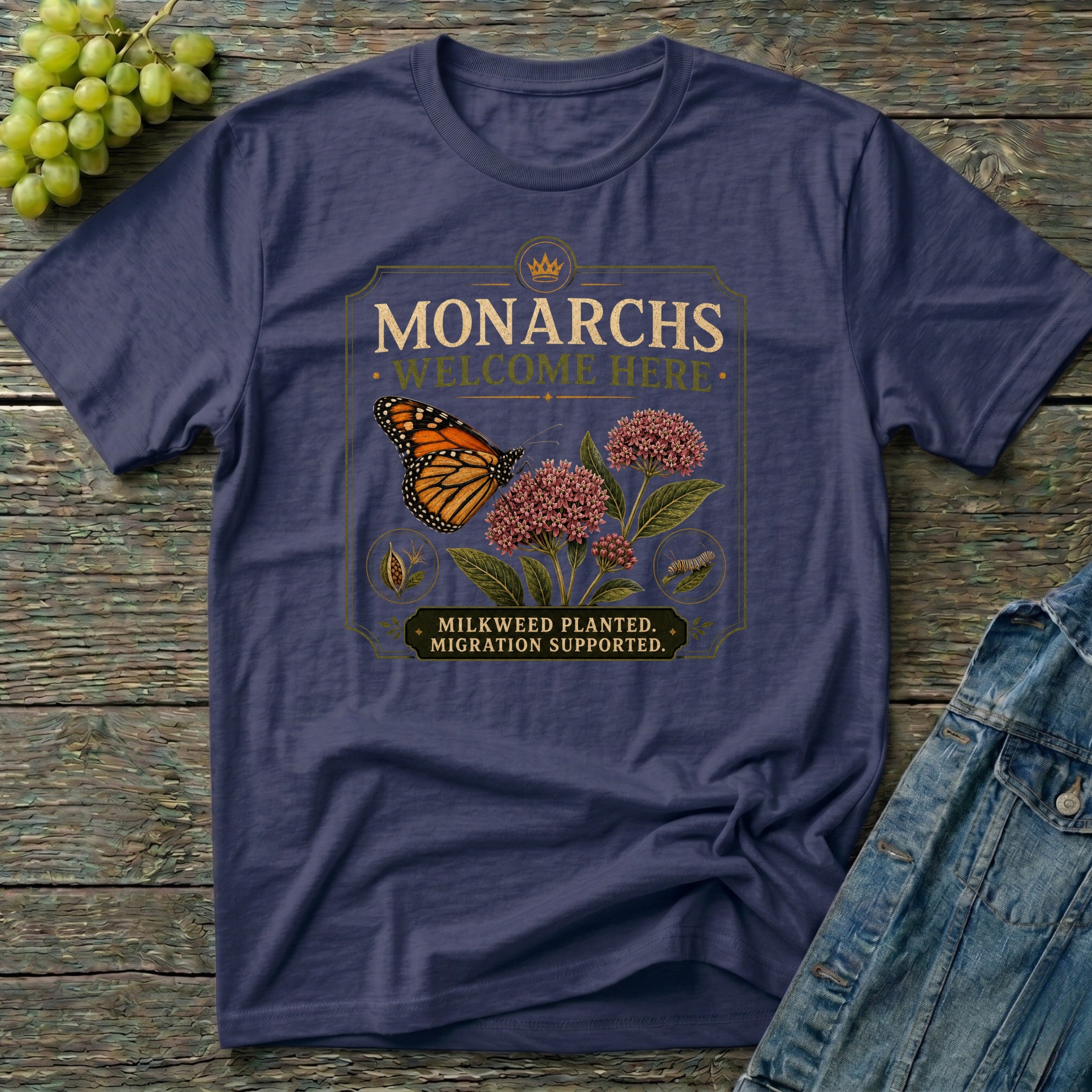 Monarchs Welcome Here Milkweed T-Shirt