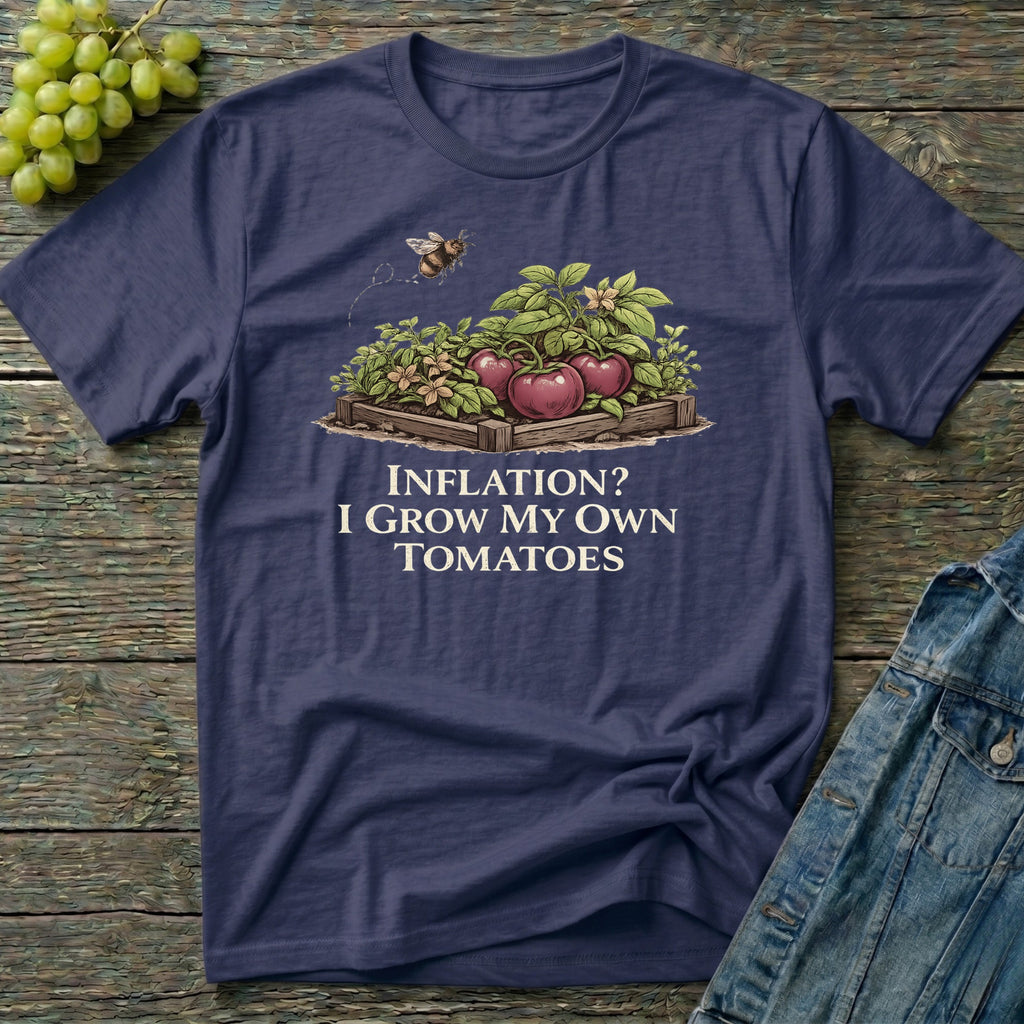 Inflation? I Grow My Own Tomatoes T-Shirt - Dark