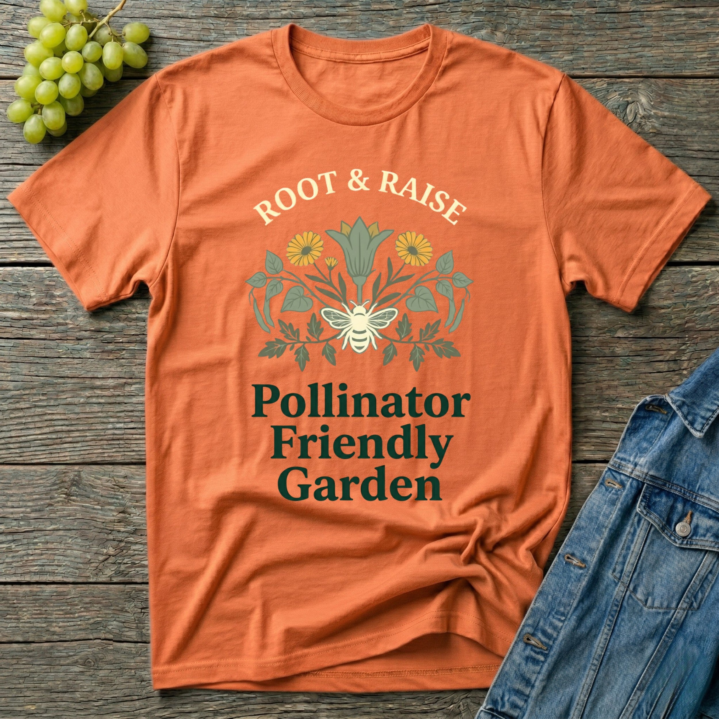 Pollinator Friendly Garden T-Shirt - Sketch