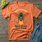Bees Grow Our Food T-Shirt - Bold