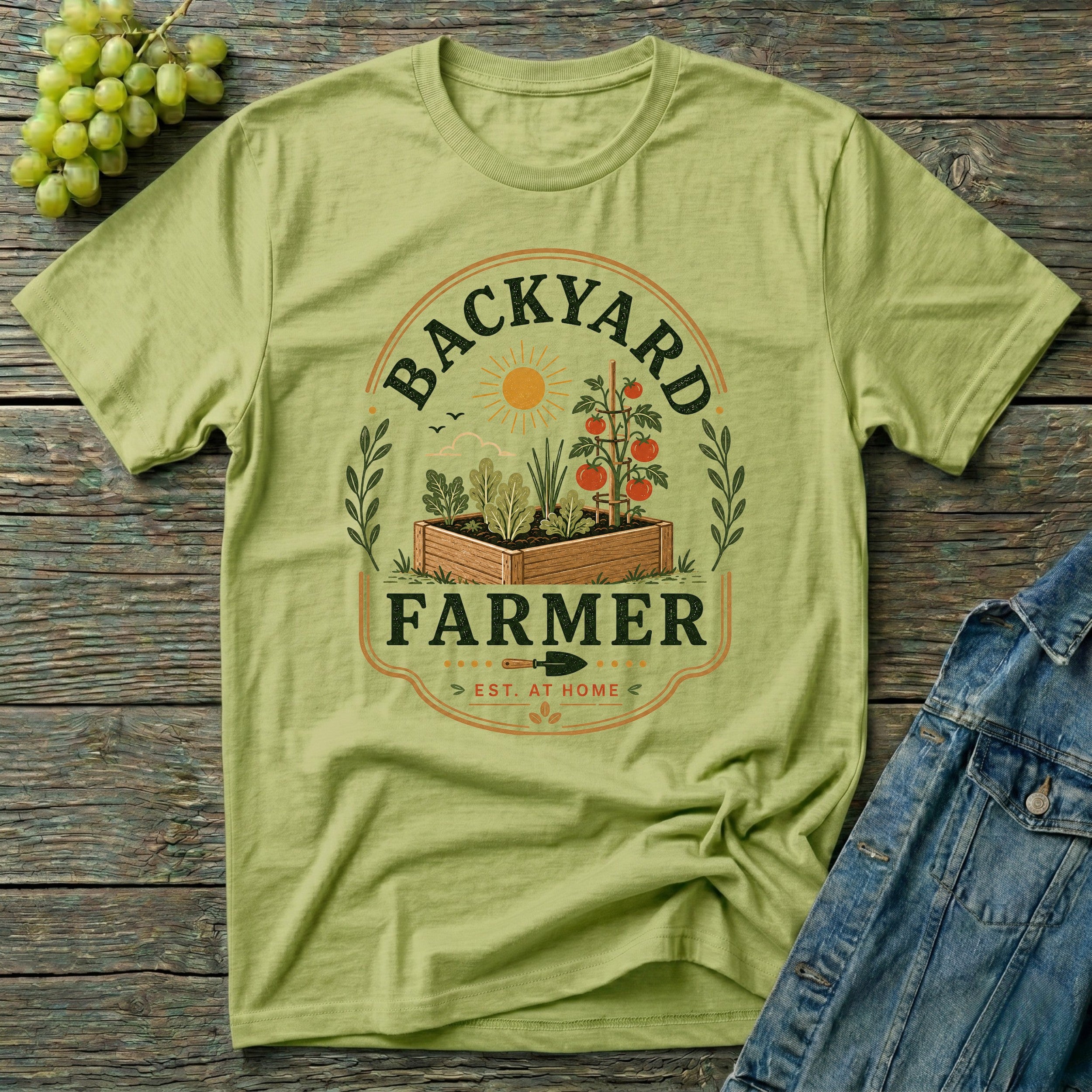 Backyard Farmer Est. At Home Gardening T-Shirt