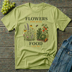 Flowers for Bees Food for Me Pollinator Garden T-Shirt