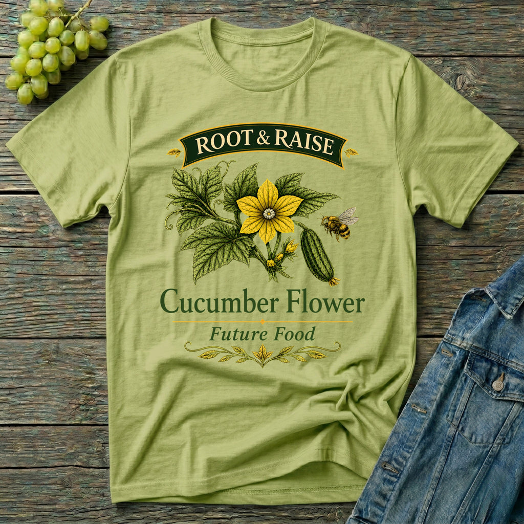 Cucumber Flower Future Food Gardening T-Shirt
