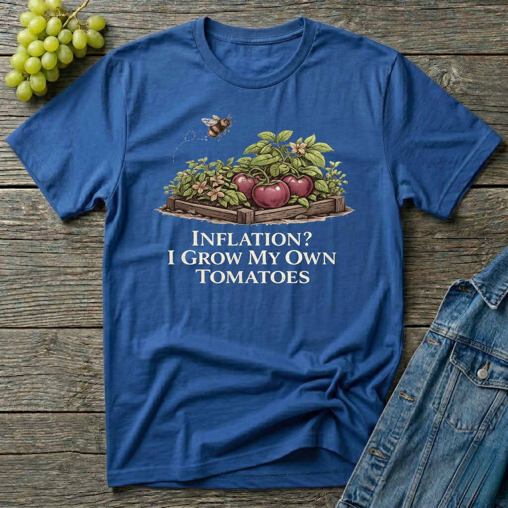 Inflation? I Grow My Own Tomatoes T-Shirt - Dark