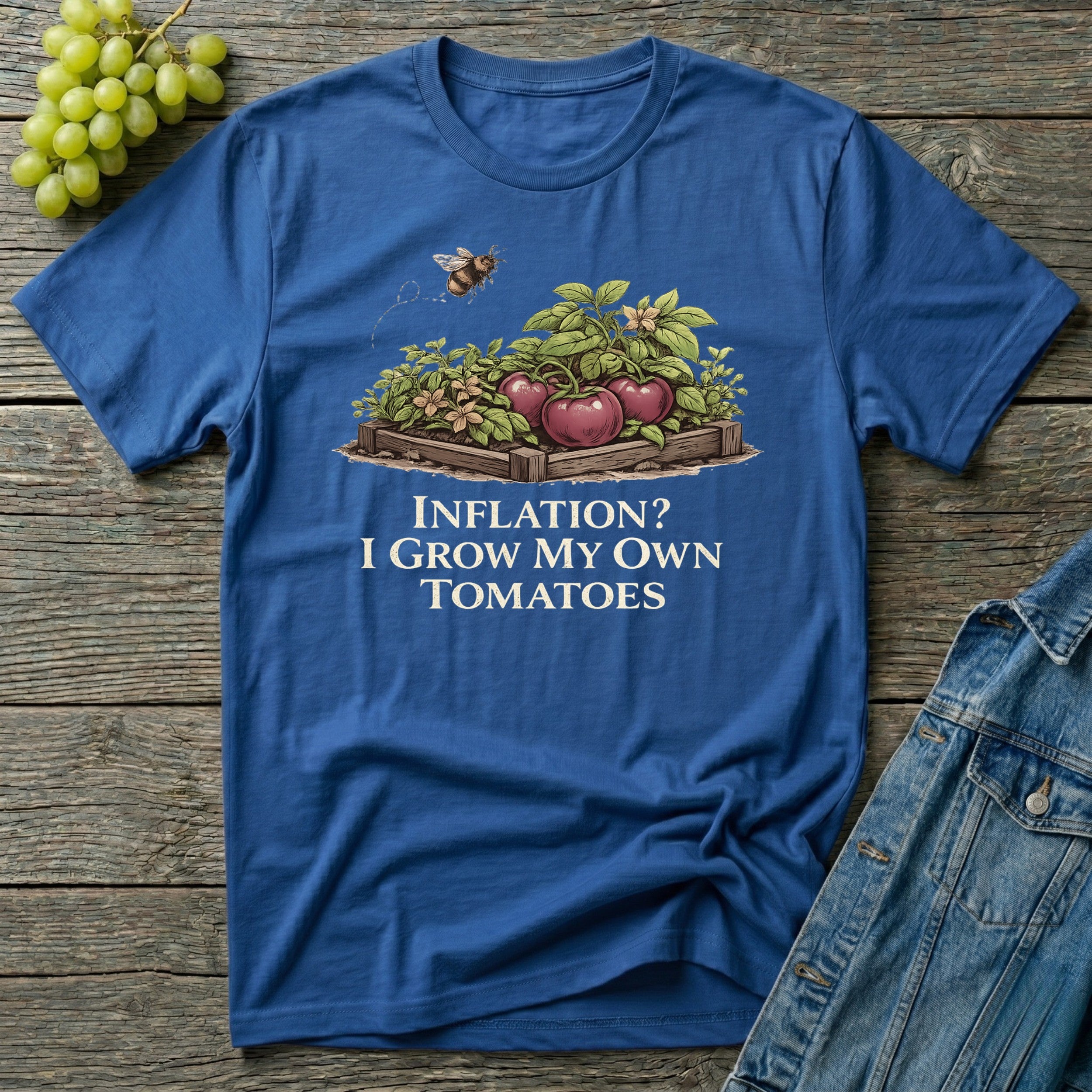 Inflation? I Grow My Own Tomatoes T-Shirt - Dark