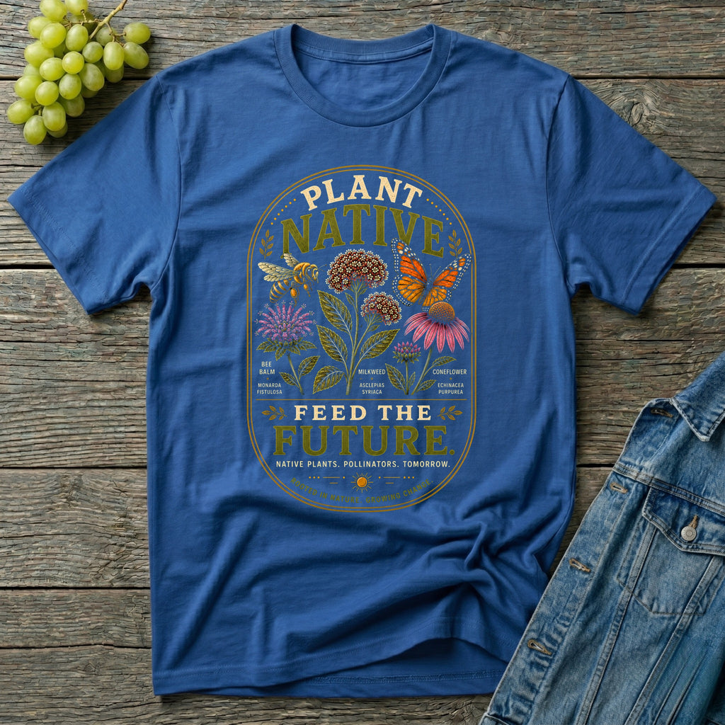 Plant Native Feed the Future | Native Plant Pollinator Garden T-Shirt