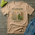 Flowers for Bees Food for Me Pollinator Garden T-Shirt