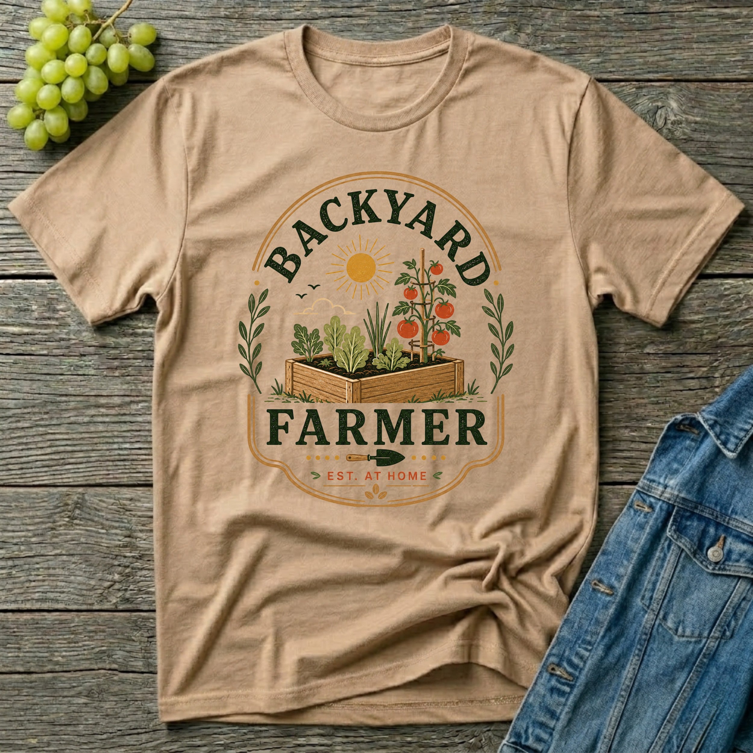 Backyard Farmer Est. At Home Gardening T-Shirt