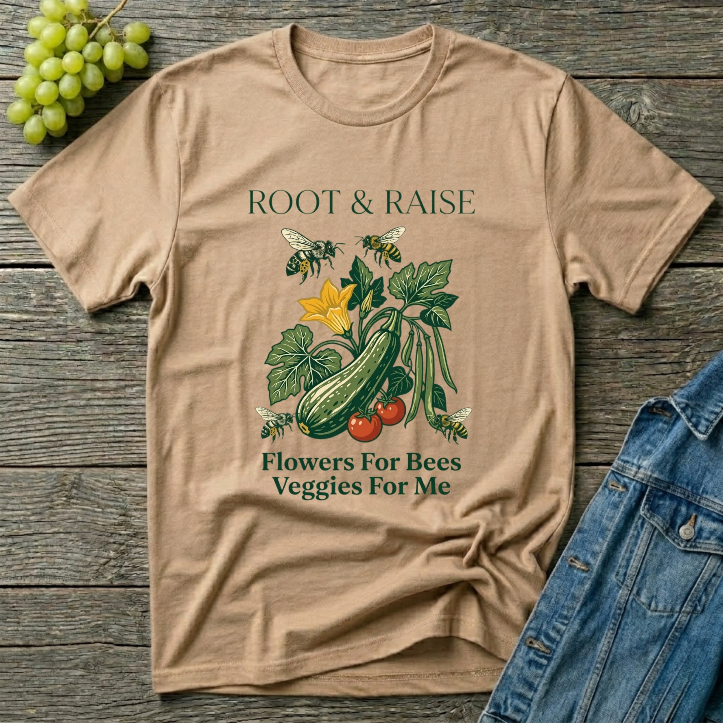 Flowers For Bees Veggies For Me T-Shirt