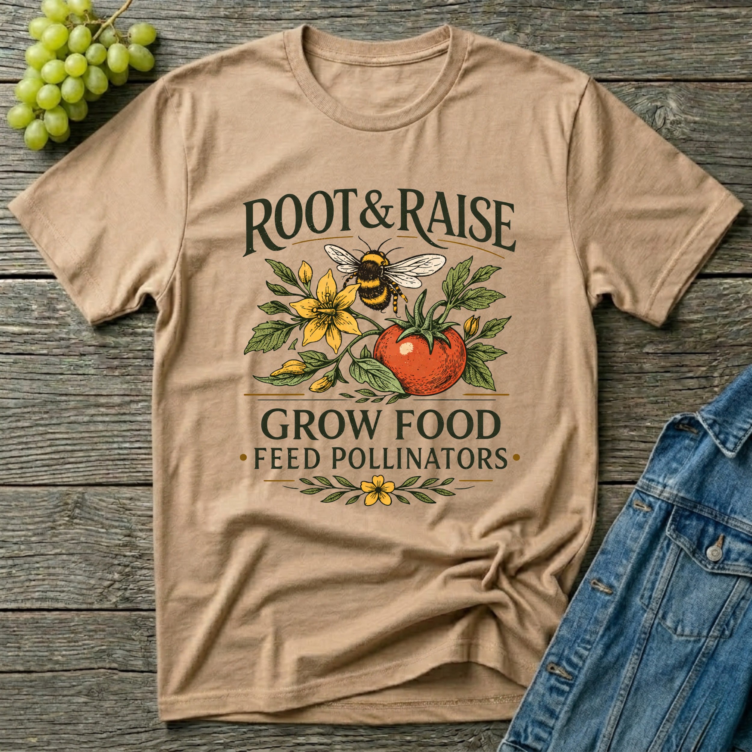 Grow Food Feed Pollinators Art T-Shirt