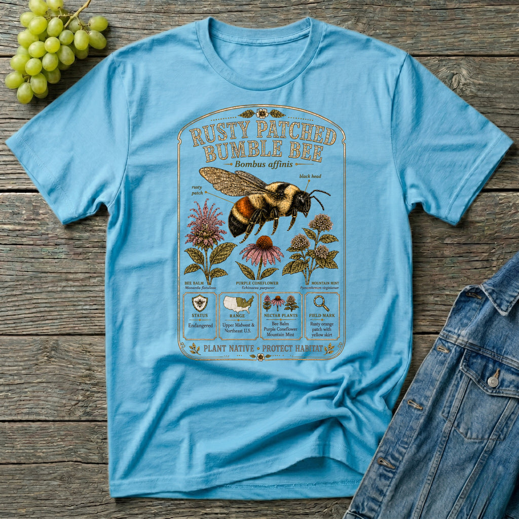 Rusty Patched Bumble Bee Field Guide T-Shirt
