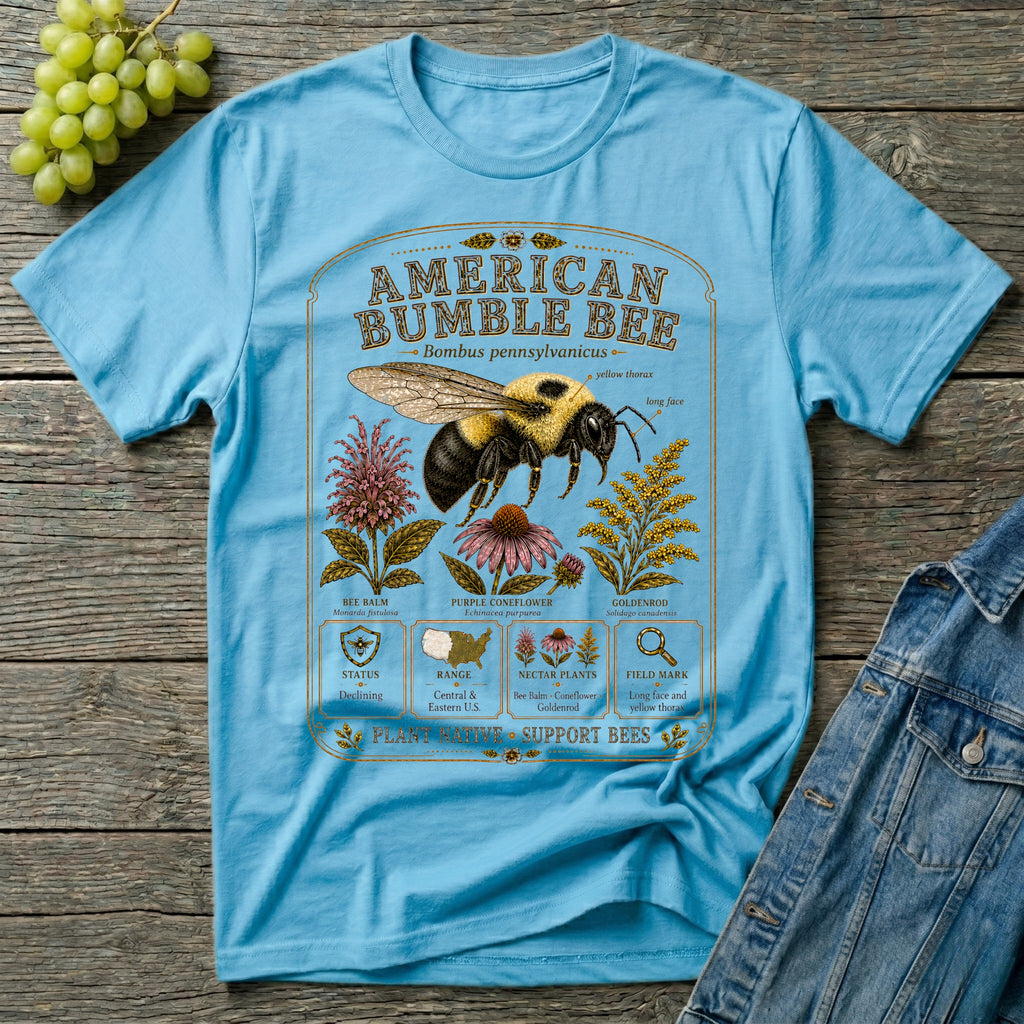 American Bumble Bee Field Guide T-Shirt
