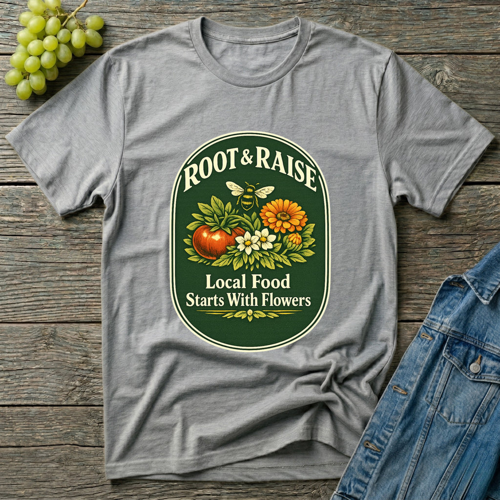 Local Food Starts With Flowers T-Shirt