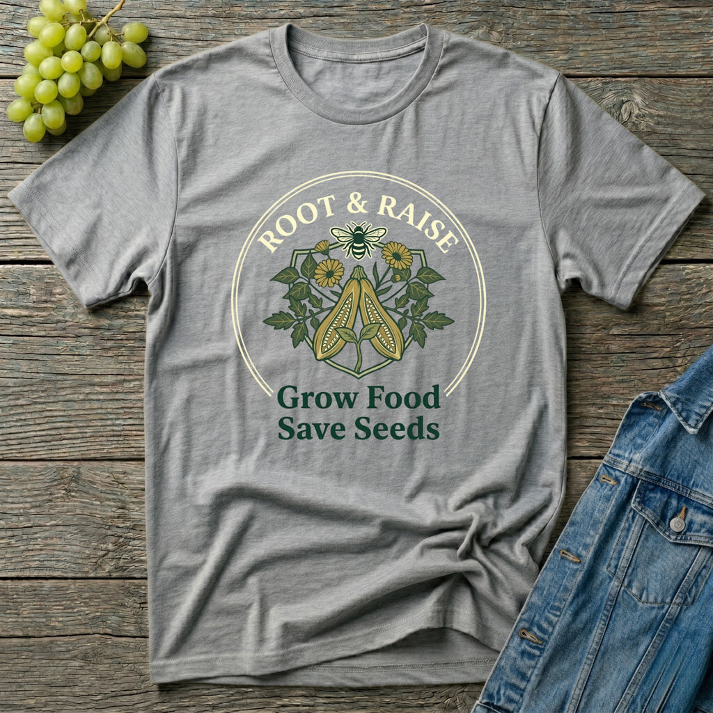 Grow Food Save Seeds T-Shirt - Vintage