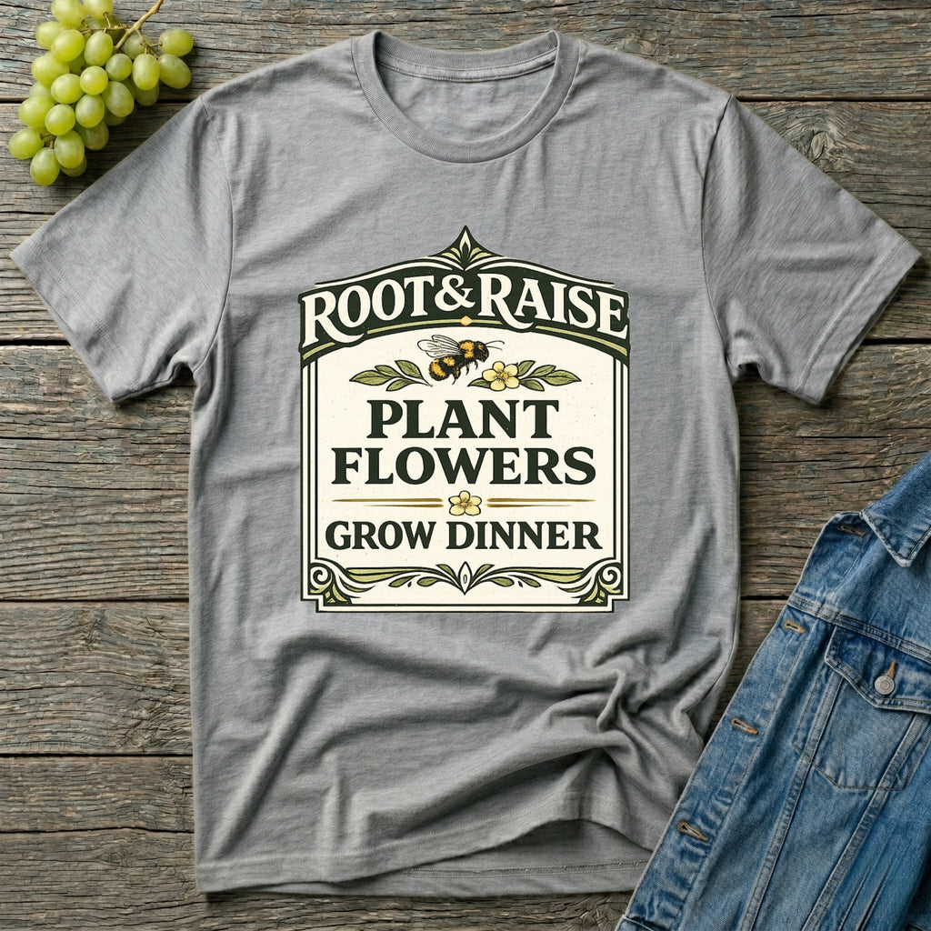 Plant Flowers Grow Dinner T-Shirt - Vintage