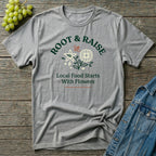 Local Food Starts With Flowers T-Shirt - Sketch