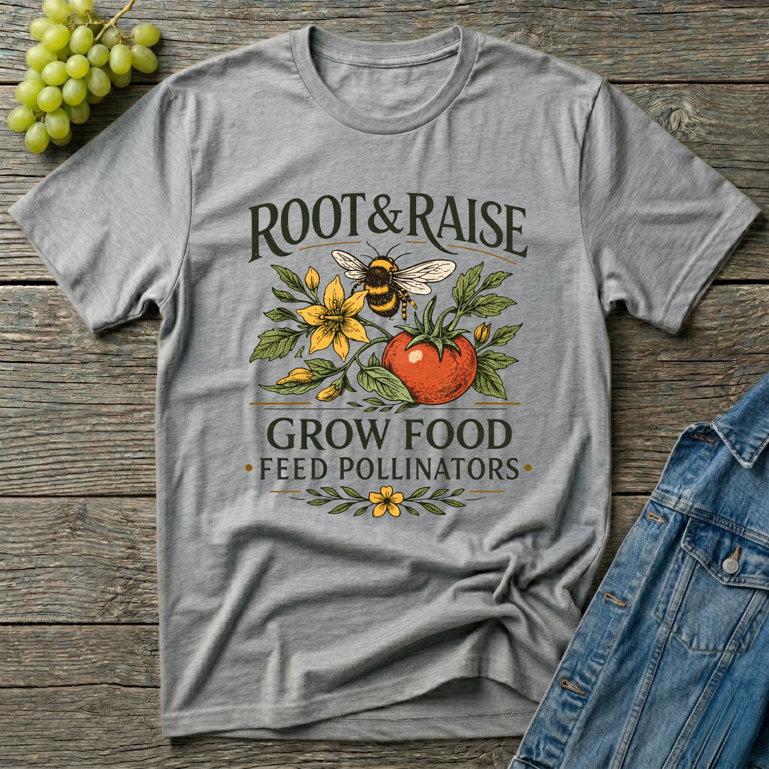 Grow Food Feed Pollinators Art T-Shirt