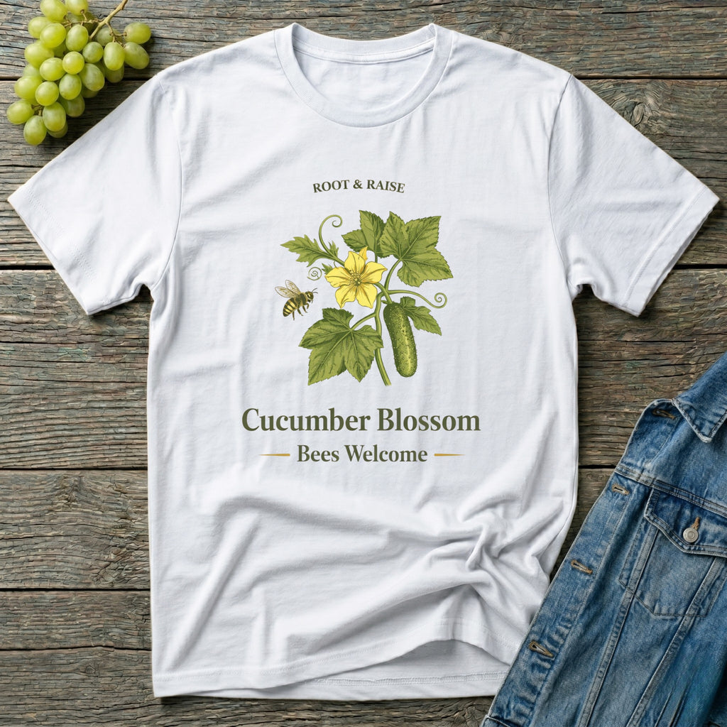 Cucumber Blossom Bees Welcome T-Shirt