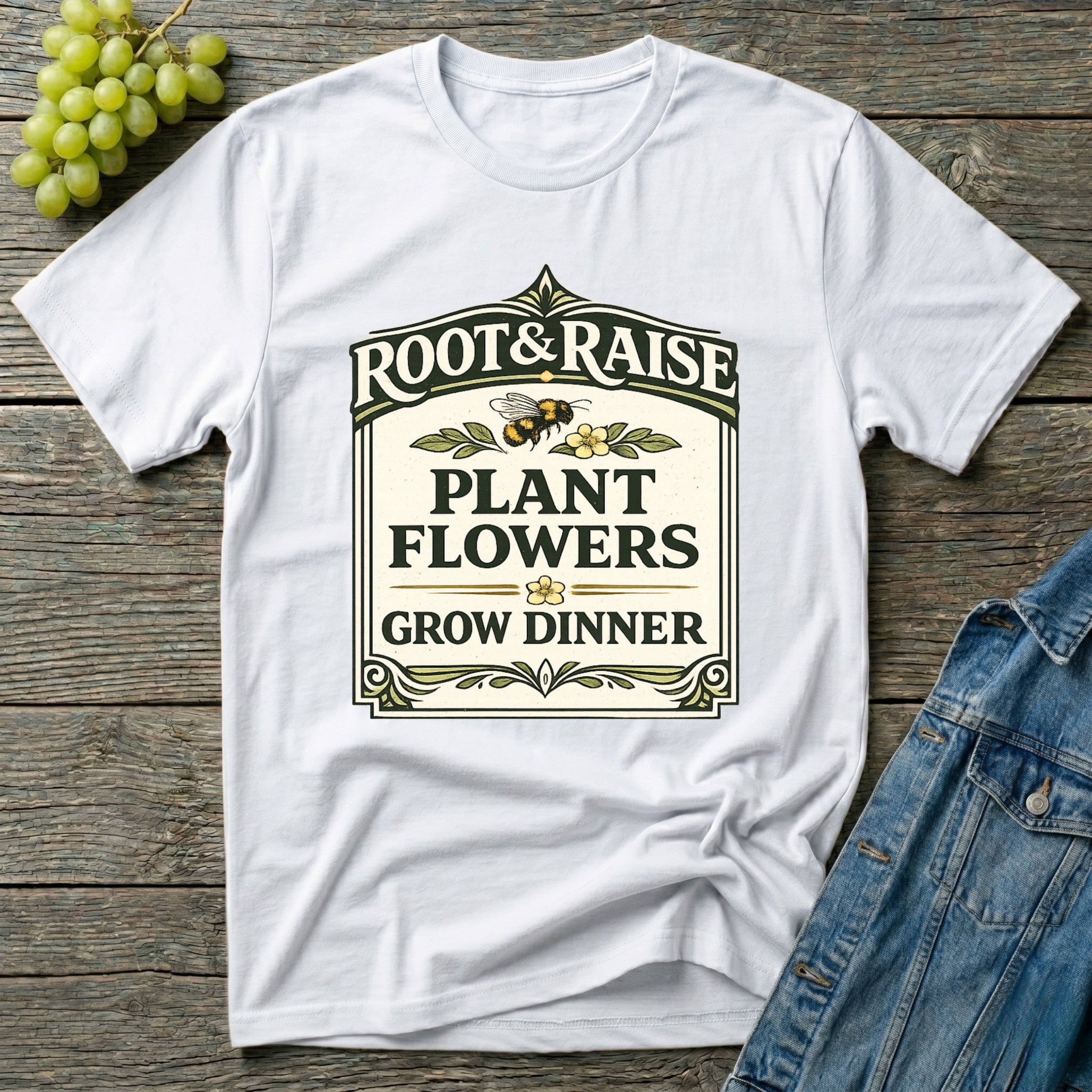 Plant Flowers Grow Dinner T-Shirt - Vintage