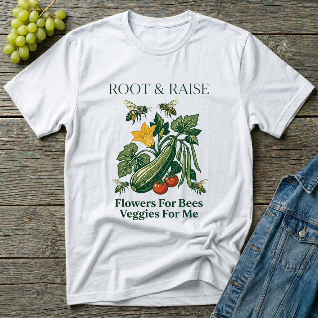 Flowers For Bees Veggies For Me T-Shirt