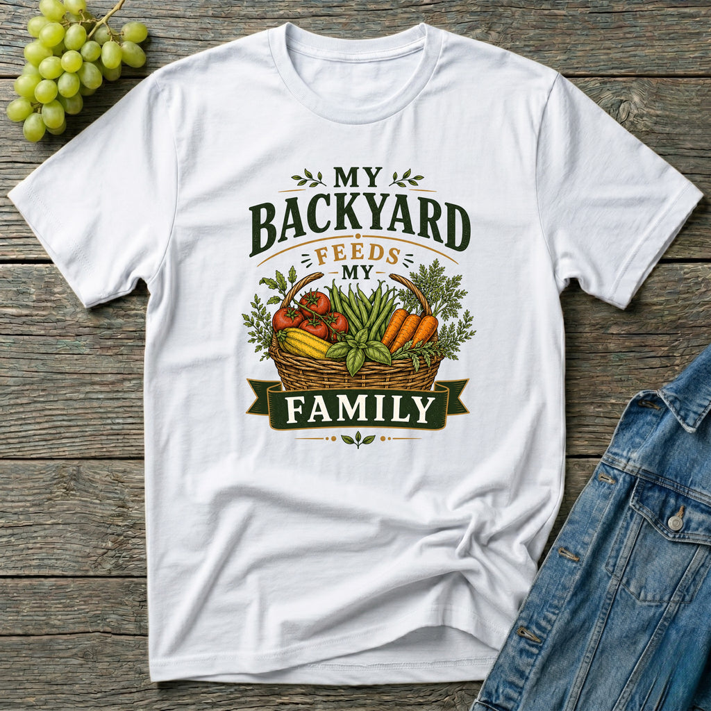 My Backyard Feeds My Family Vegetable Garden T-Shirt