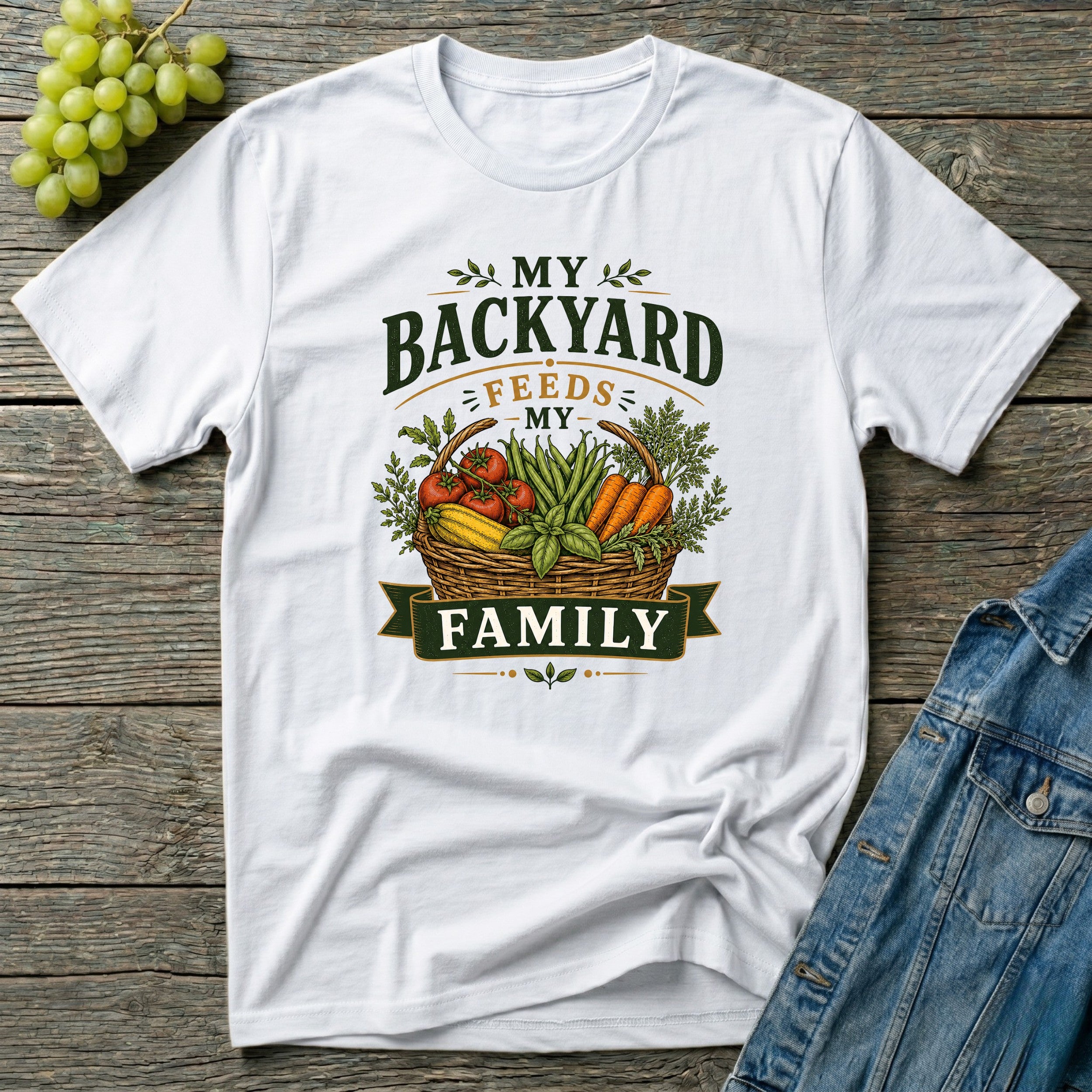 My Backyard Feeds My Family Vegetable Garden T-Shirt