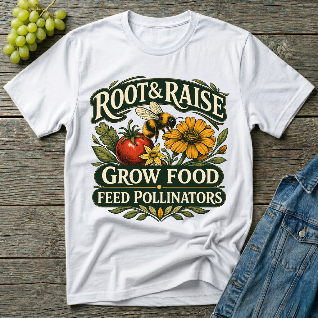 Grow Food Feed Pollinators Gardening T-Shirt